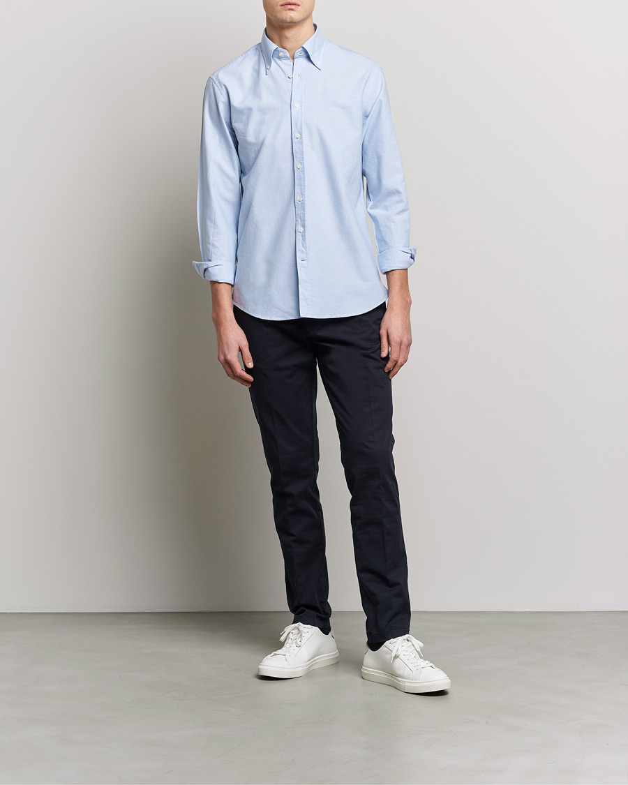 Homme | Chemises | Stenströms | Fitted Body Oxford Shirt Light Blue