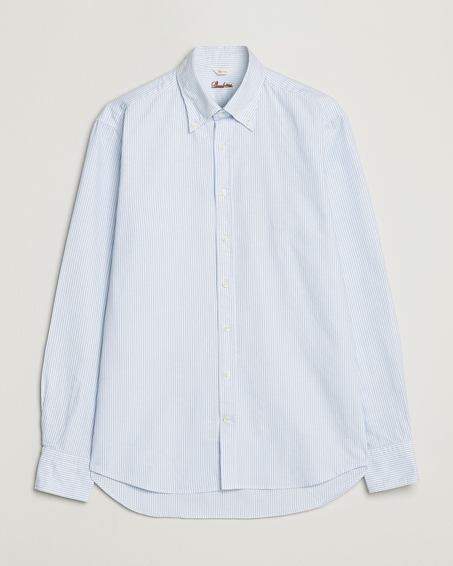 Homme | Chemises | Stenströms | Fitted Body Oxford Shirt Blue/White