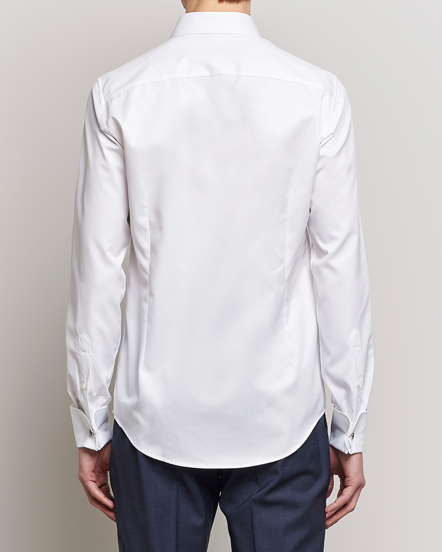 Homme | Chemises | Stenströms | Superslim Double Cuff Cotton Shirt White