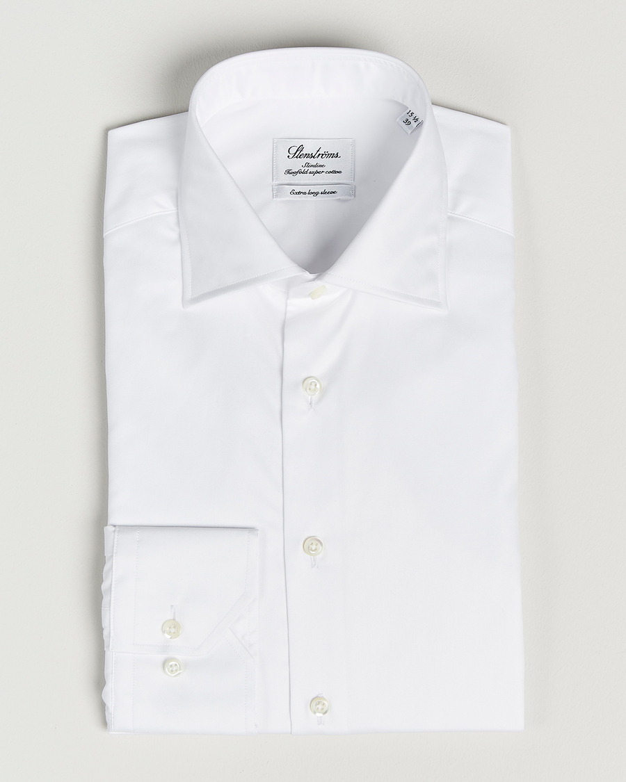 Homme | Chemises | Stenströms | Slimline X-Long Sleeve Shirt White