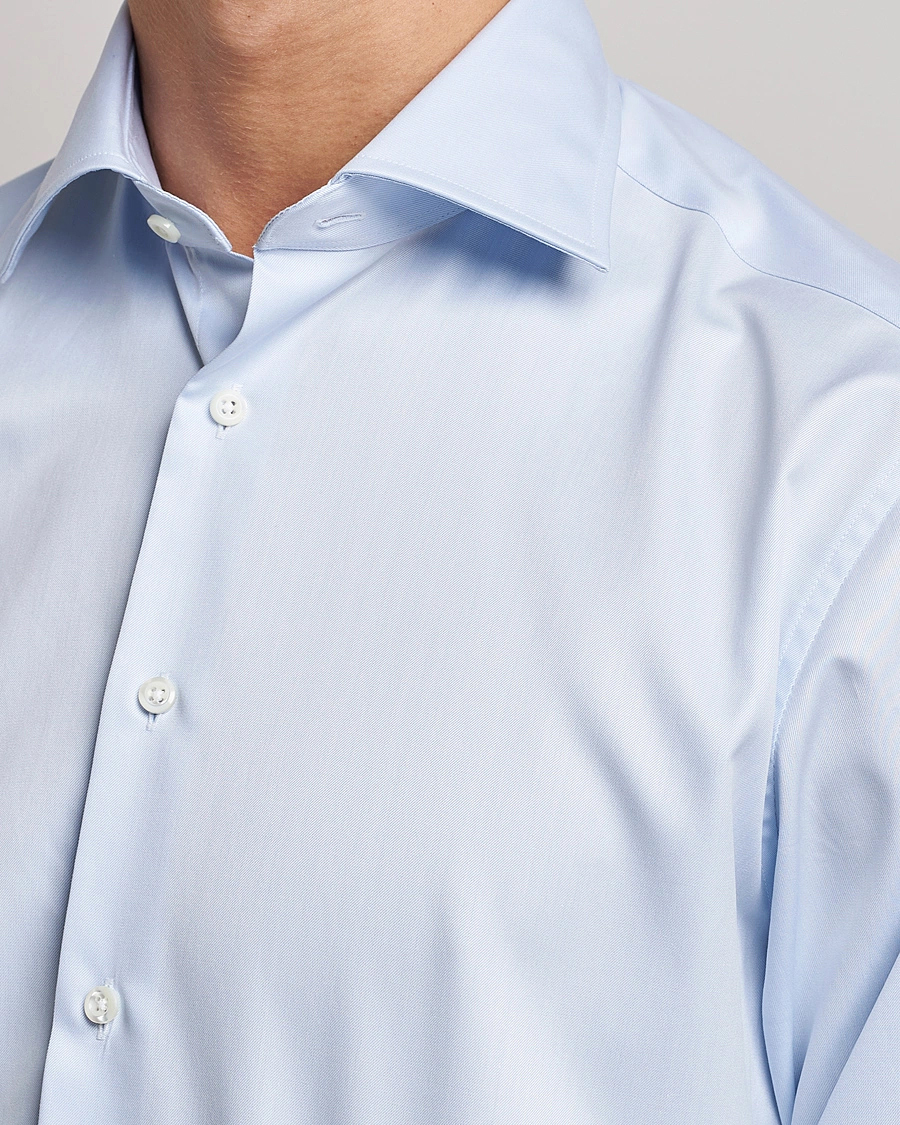 Homme | Chemises D'Affaires | Stenströms | Fitted Body X-Long Sleeve Shirt Light Blue