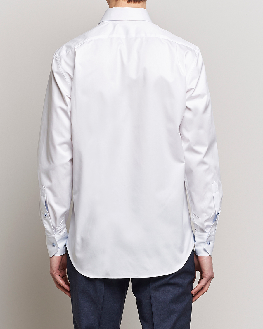 Homme | Chemises | Stenströms | Fitted Body Contrast Cut Away Shirt White