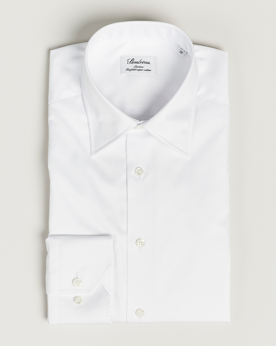 Homme | Chemises | Stenströms | Slimline Kent Collar Shirt White