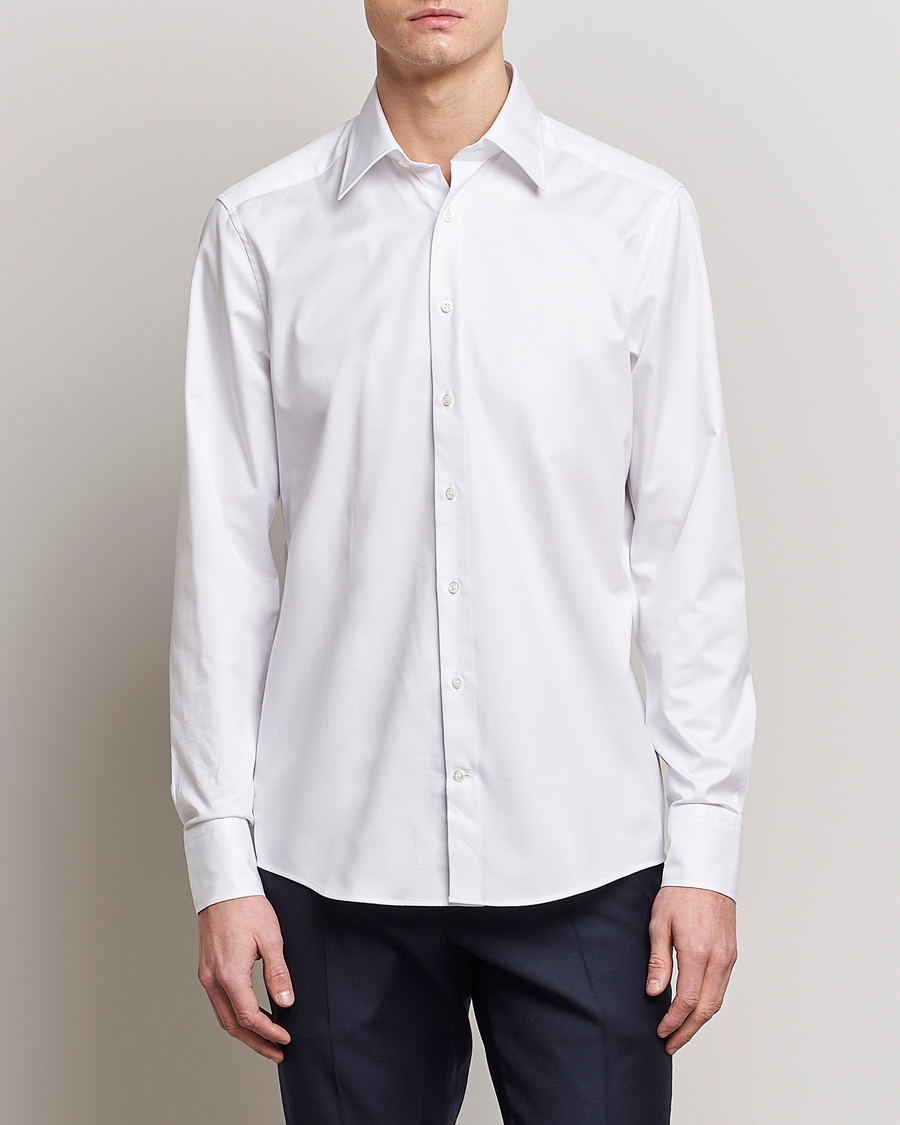 Homme | Chemises | Stenströms | Slimline Kent Collar Shirt White