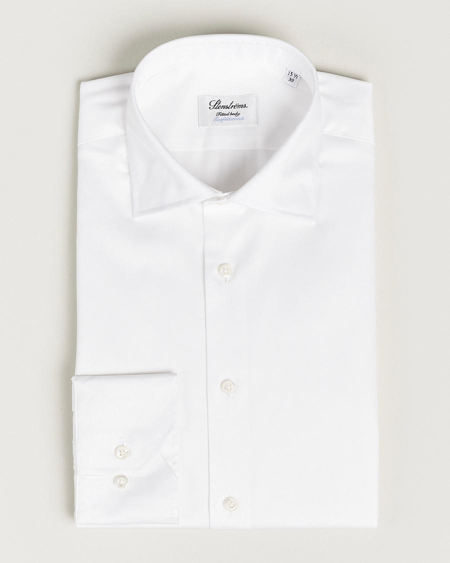 Homme | Chemises | Stenströms | Slimline Twofold Stretch Shirt White