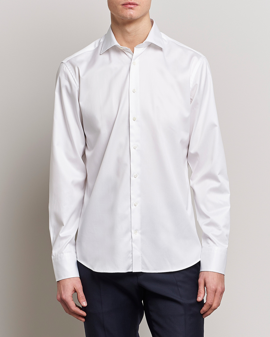 Homme | Chemises | Stenströms | Slimline Twofold Stretch Shirt White
