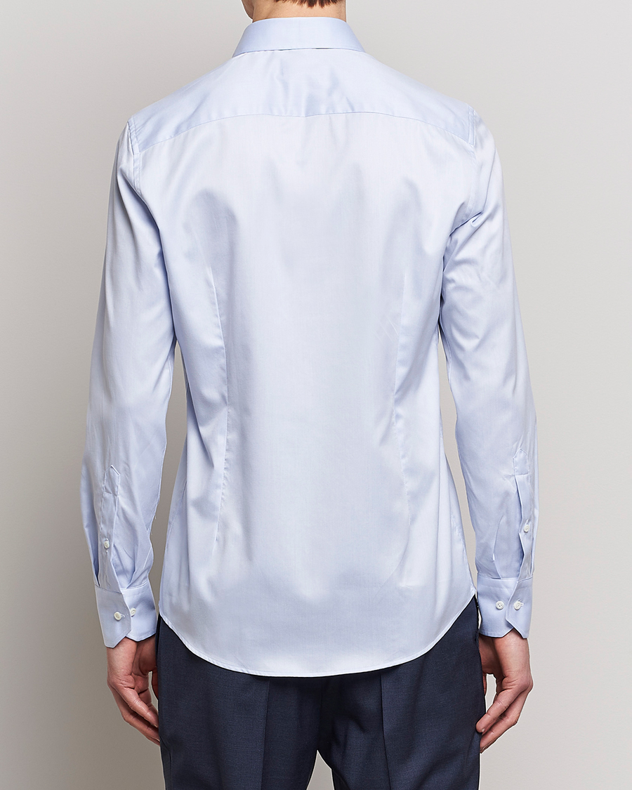Homme | Chemises | Stenströms | Slimline Twofold Stretch Shirt Light Blue