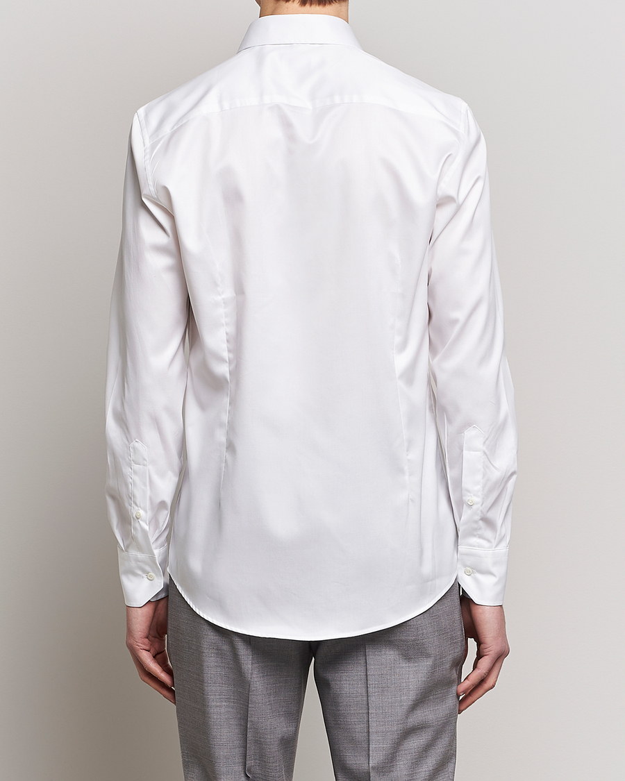 Homme | Chemises | Stenströms | Fitted Body Twofold Stretch Shirt White
