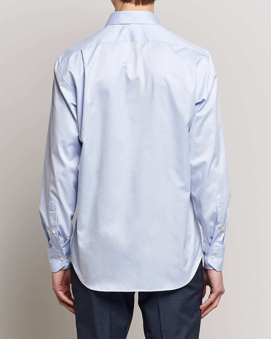 Homme | Chemises | Stenströms | Fitted Body Twofold Stretch Shirt Light Blue