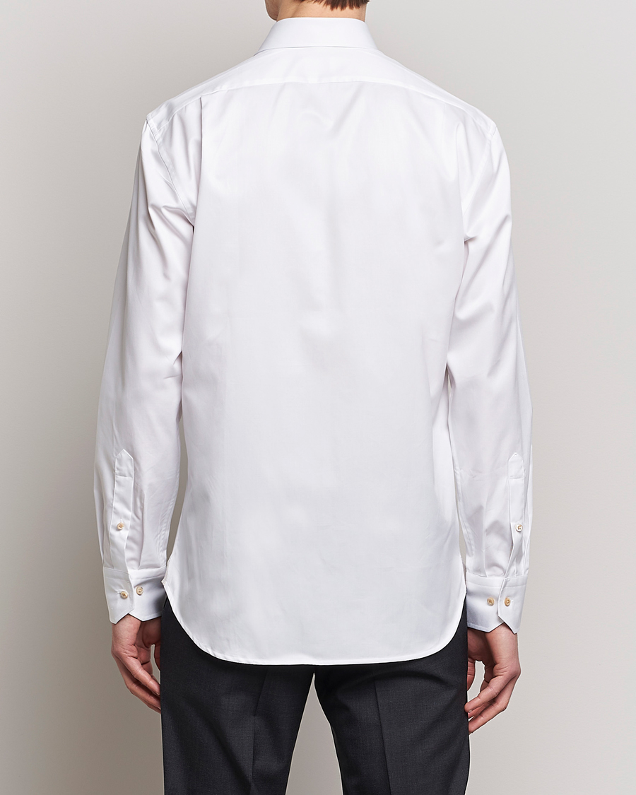 Homme | Chemises | Stenströms | Slimline Contrast Cotton Shirt White