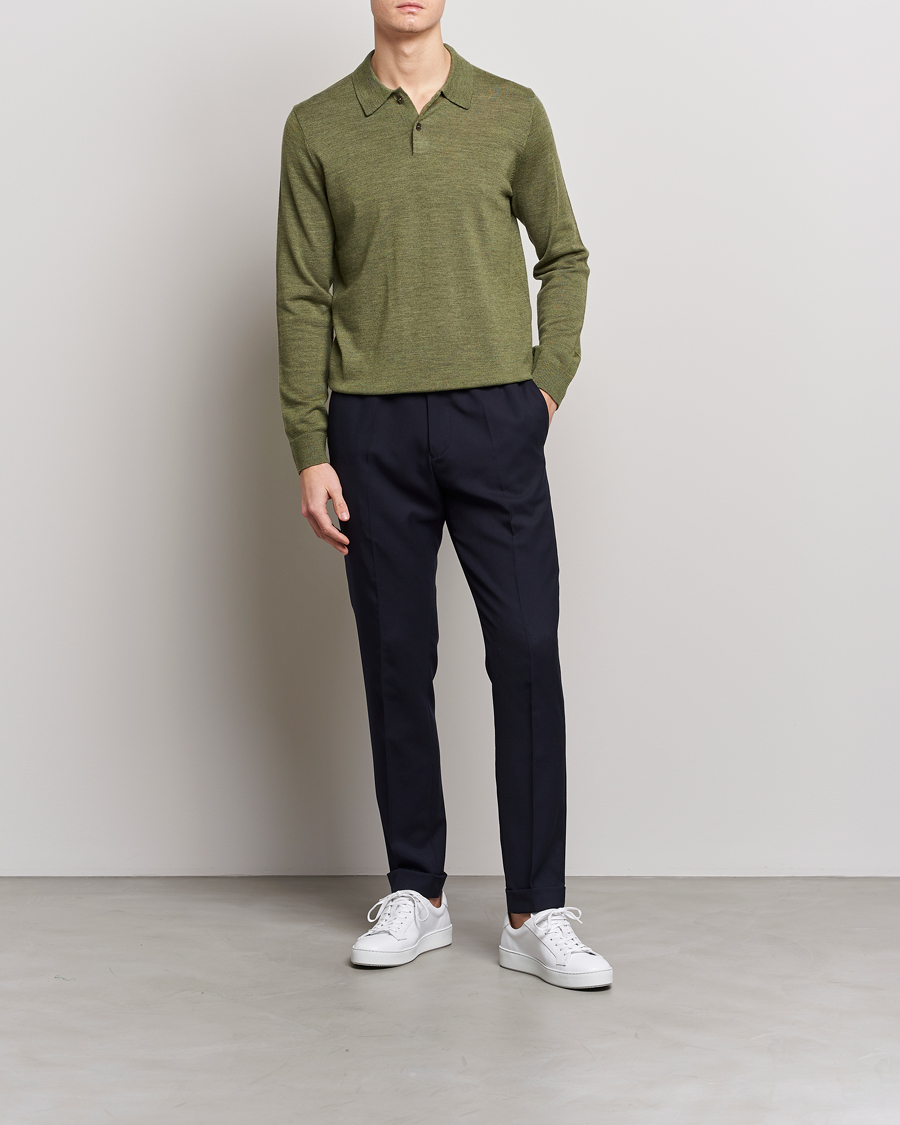 Homme | Pulls Et Tricots | Morris | Merino Knitted Polo Olive
