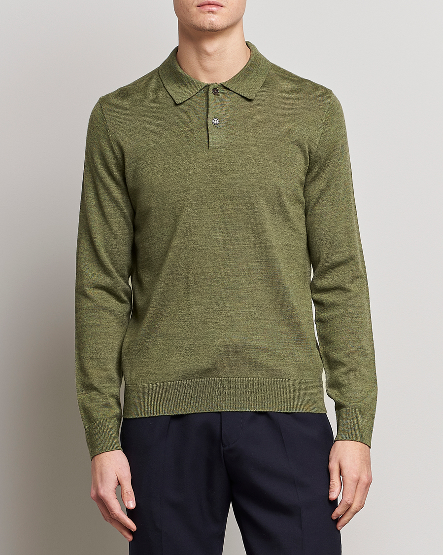 Homme | Pulls Et Tricots | Morris | Merino Knitted Polo Olive