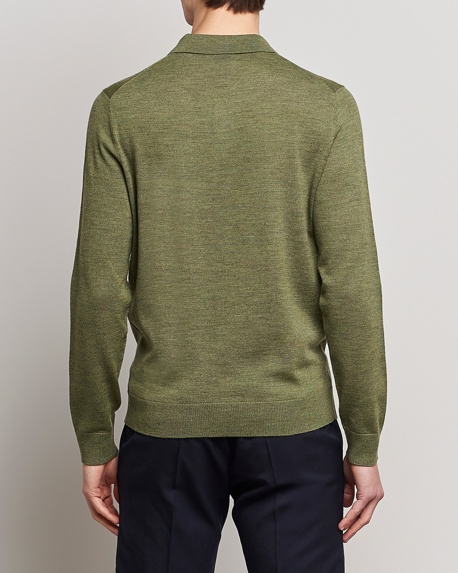 Homme | Pulls Et Tricots | Morris | Merino Knitted Polo Olive