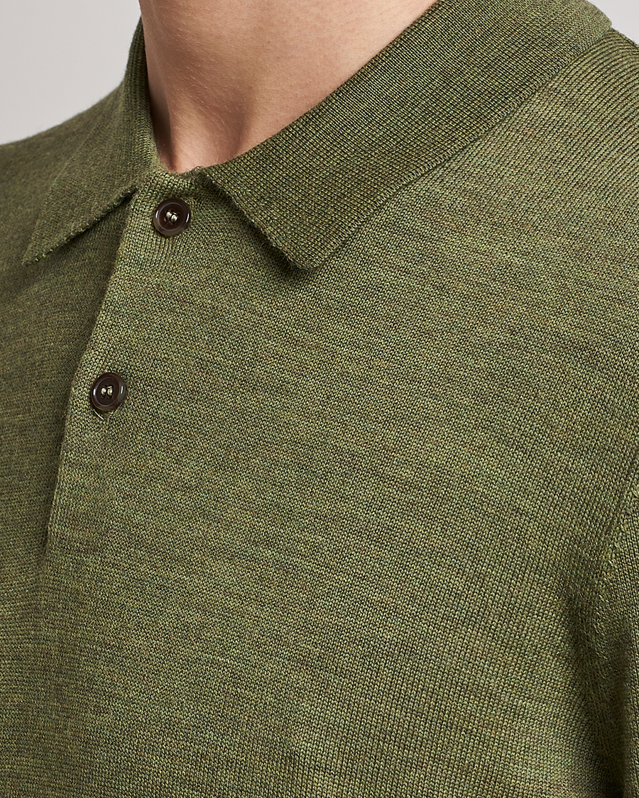 Homme | Pulls Et Tricots | Morris | Merino Knitted Polo Olive