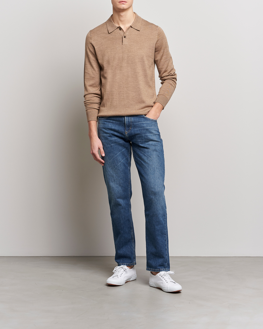 Homme | Pulls Et Tricots | Morris | Merino Knitted Polo Khaki