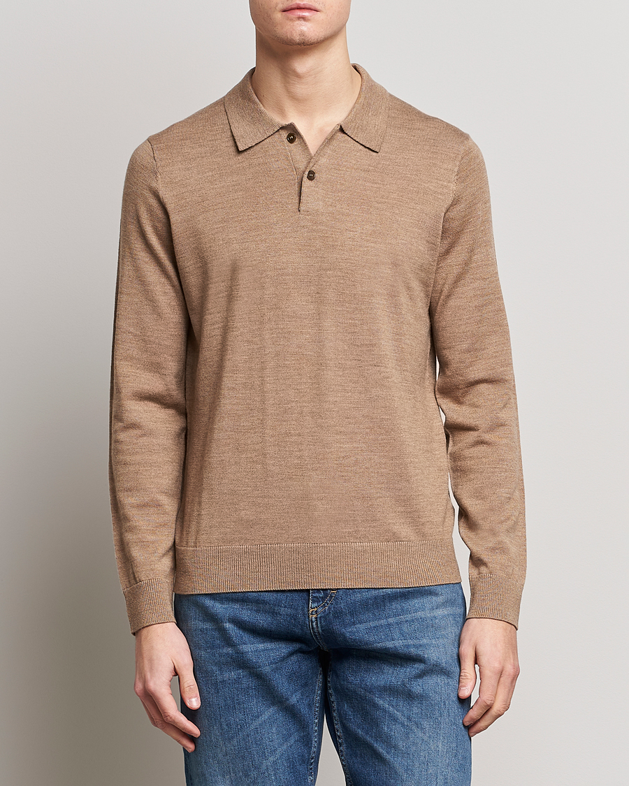 Homme | Pulls Et Tricots | Morris | Merino Knitted Polo Khaki