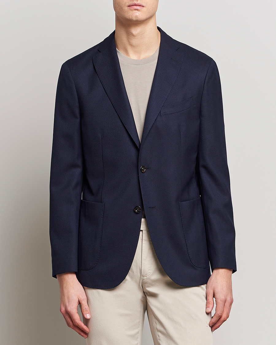 Homme | Vêtements | Boglioli | K Jacket Wool Hopsack Classic Blazer Navy