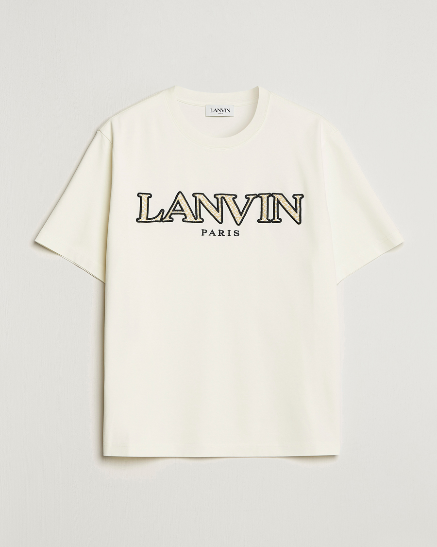 Homme | T-shirts | Lanvin | Curb Embroidered Logo T-Shirt Milk