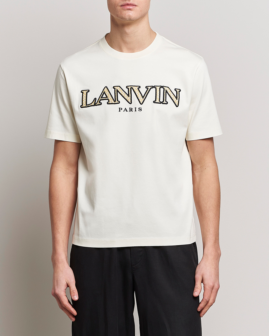 Homme | T-shirts | Lanvin | Curb Embroidered Logo T-Shirt Milk