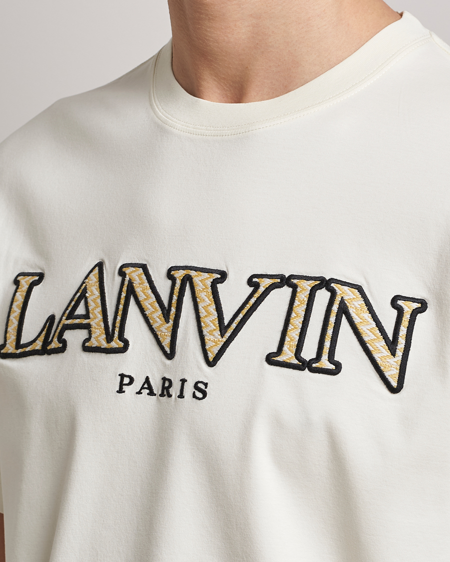 Homme | T-shirts | Lanvin | Curb Embroidered Logo T-Shirt Milk