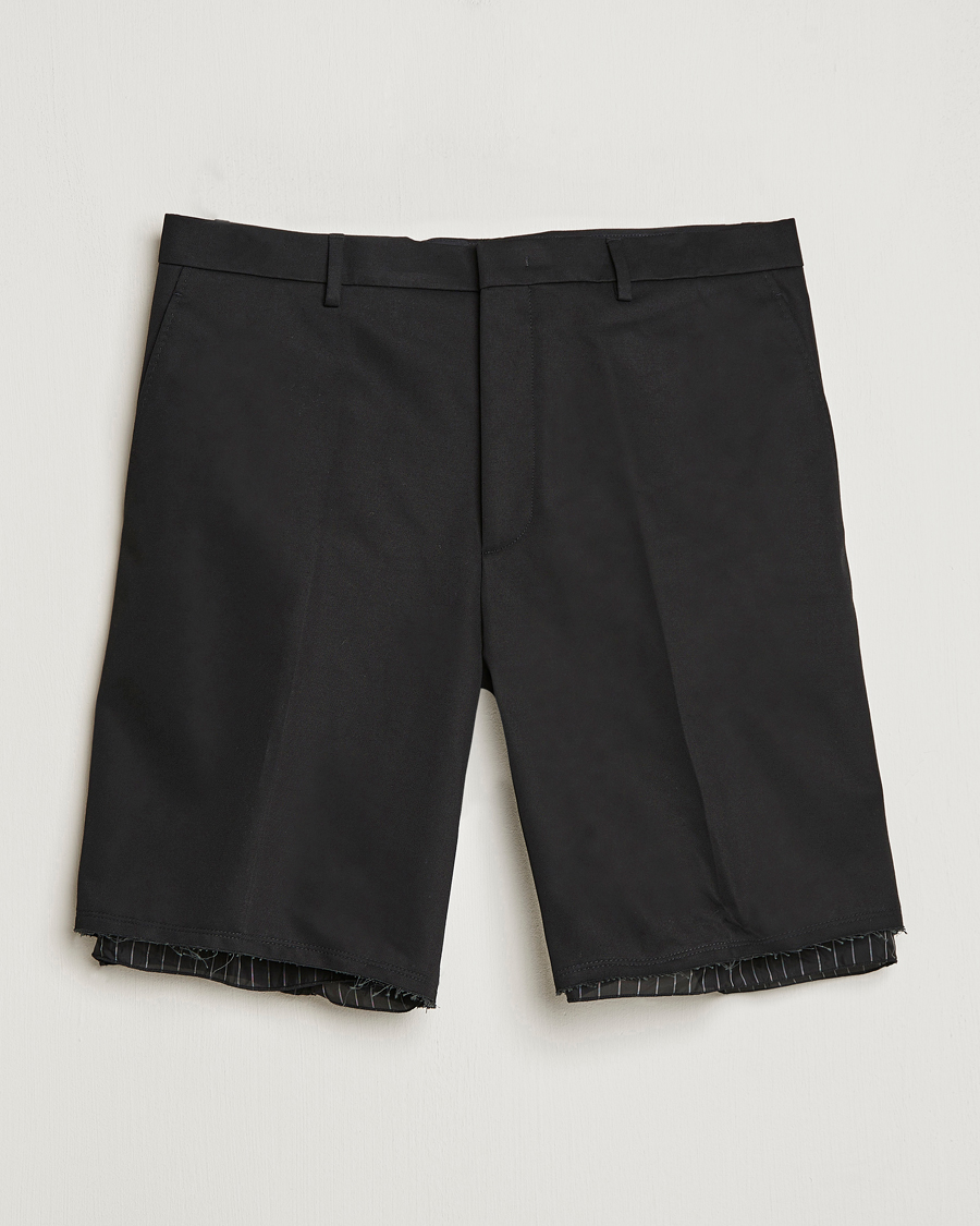 Homme | Shorts | Lanvin | Raw Edge Tailored Shorts Black