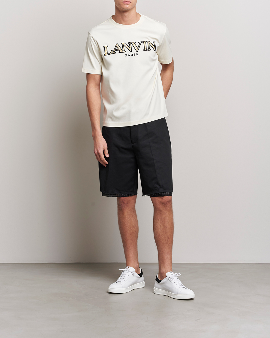 Homme | Shorts | Lanvin | Raw Edge Tailored Shorts Black