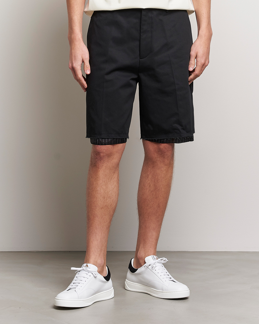 Homme | Shorts | Lanvin | Raw Edge Tailored Shorts Black