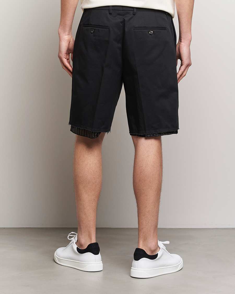 Homme | Shorts | Lanvin | Raw Edge Tailored Shorts Black