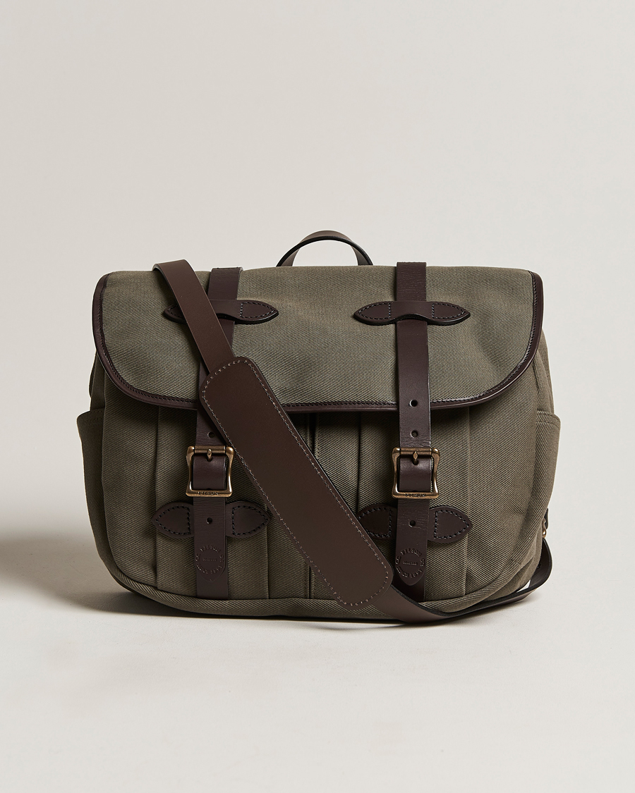 Homme | Filson Rugged Twill Medium Field Bag Otter Green | Filson | Rugged Twill Medium Field Bag Otter Green