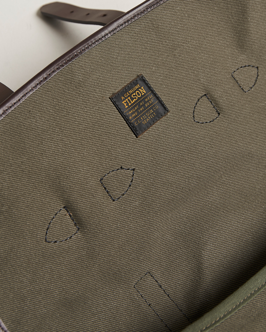 Homme | Filson Rugged Twill Medium Field Bag Otter Green | Filson | Rugged Twill Medium Field Bag Otter Green