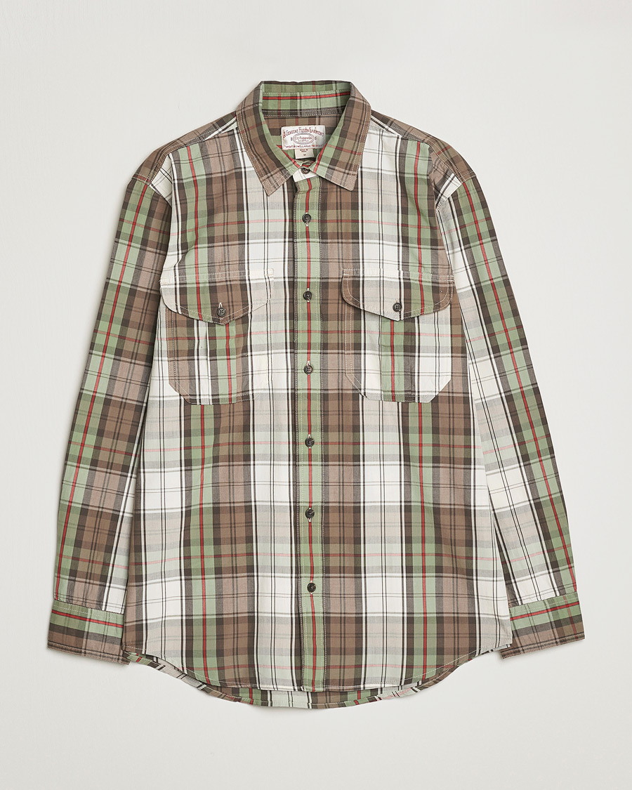 Homme | Chemises | Filson | Washed Feather Cloth Shirt Sage/Olive Plaid