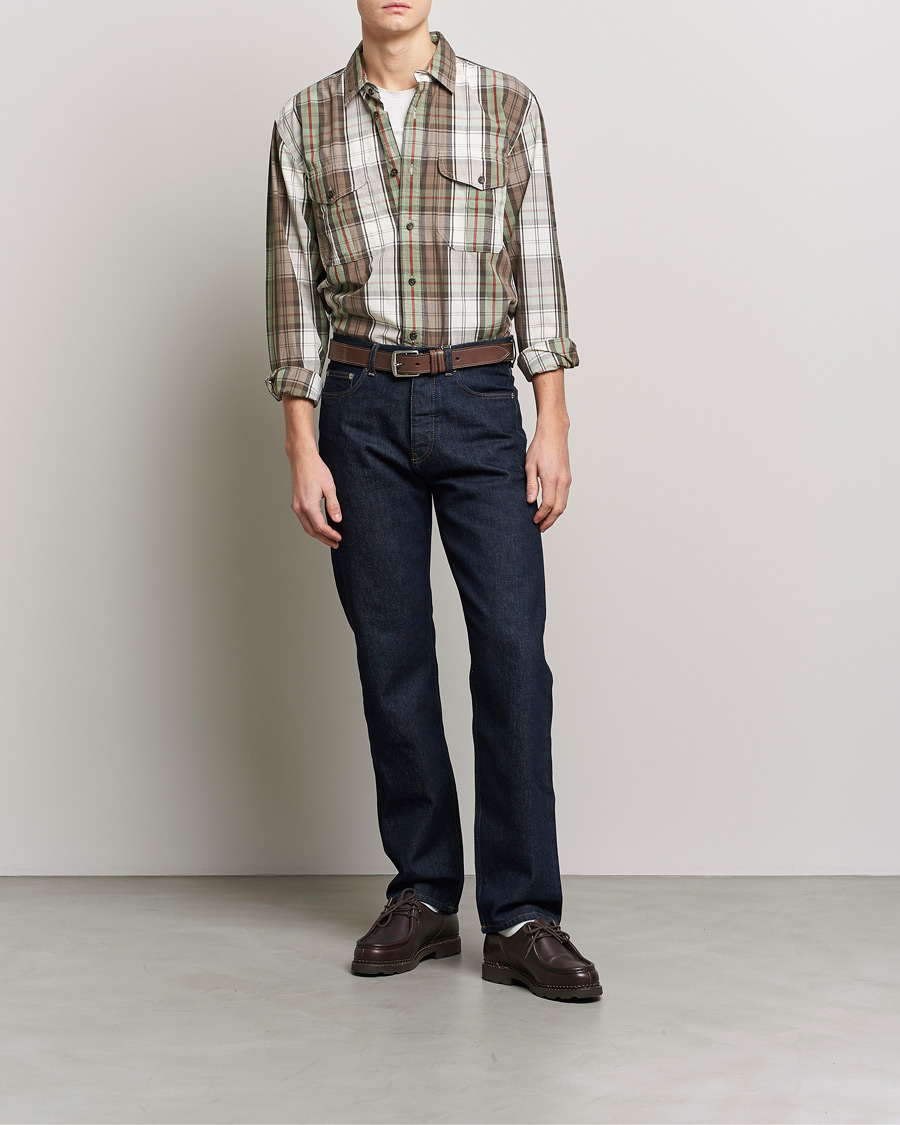 Homme | Chemises | Filson | Washed Feather Cloth Shirt Sage/Olive Plaid