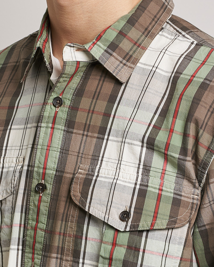 Homme | Chemises | Filson | Washed Feather Cloth Shirt Sage/Olive Plaid
