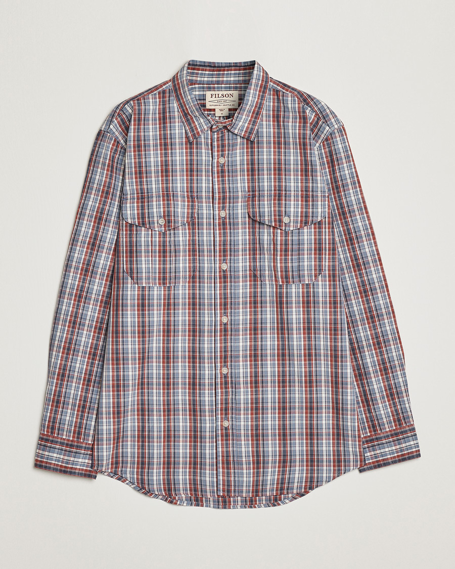 Homme | Chemises | Filson | Washed Feather Cloth Shirt Navy/Iron/Ivory