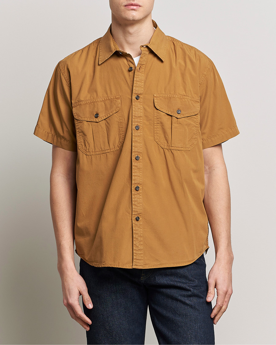 Homme | Chemises | Filson | Washed Feather Cloth Short Sleeve Shirt Gold Ochre
