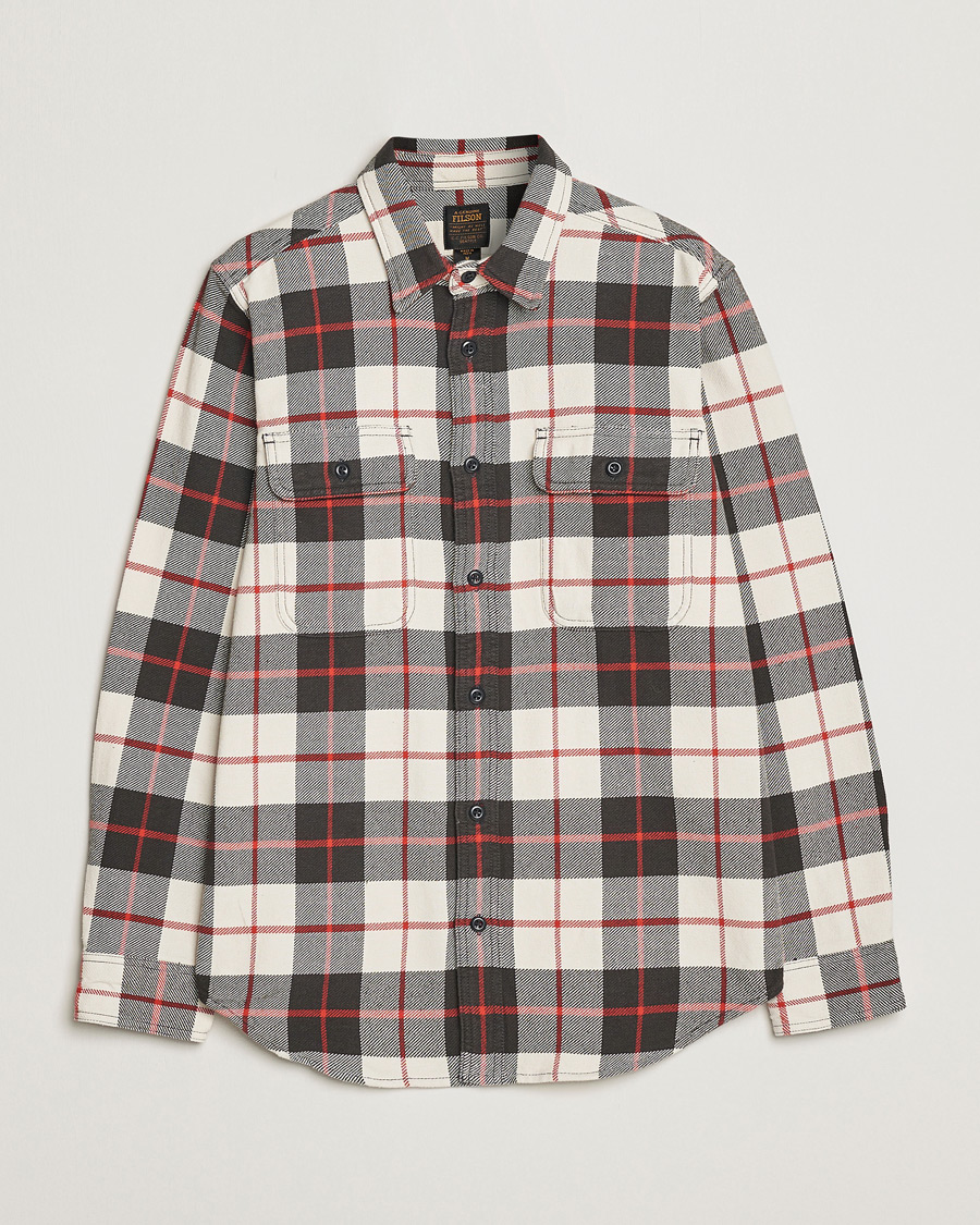 Homme | Chemises | Filson | Vintage Flannel Work Shirt Natural/Charcoal