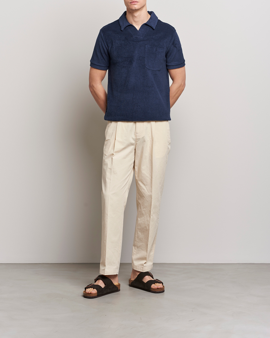 Homme | Polos | The Resort Co | Terry Polo Shirt Navy