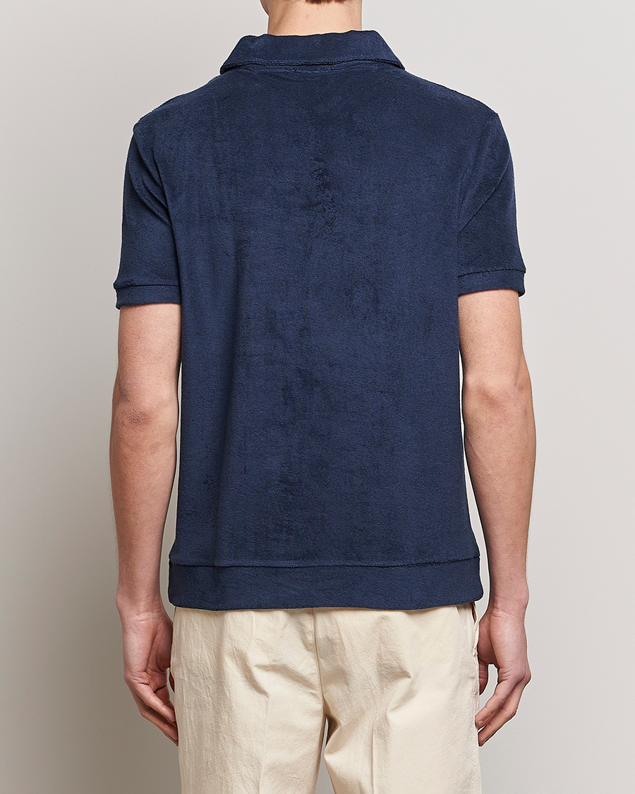 Homme | Polos | The Resort Co | Terry Polo Shirt Navy