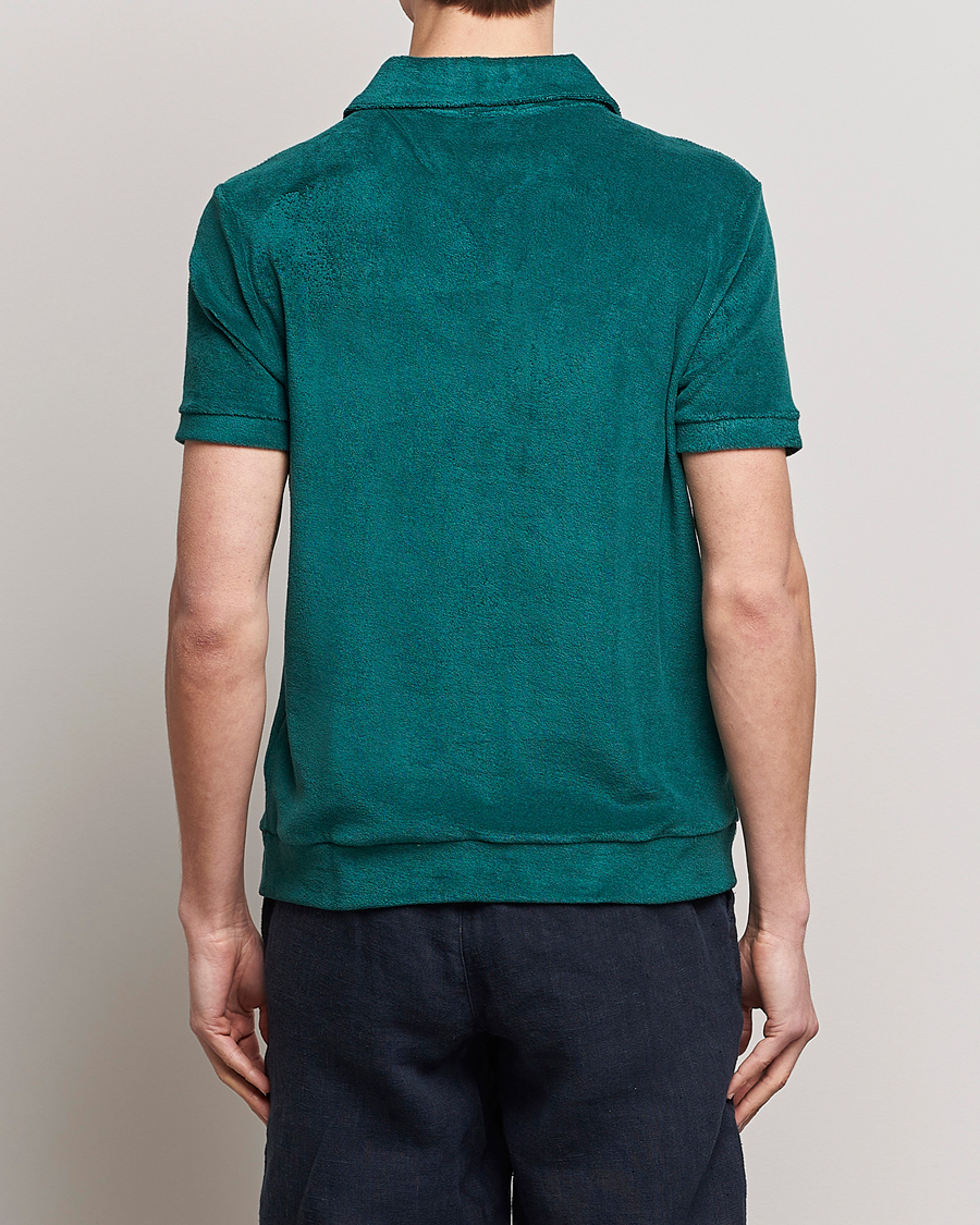 Homme | Polos | The Resort Co | Terry Polo Shirt Emerald Green
