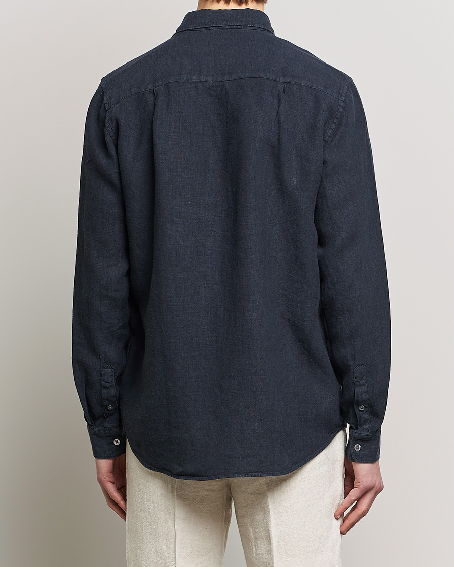 Homme | Chemises | A Day's March | Abu Linen Shirt Dark Navy