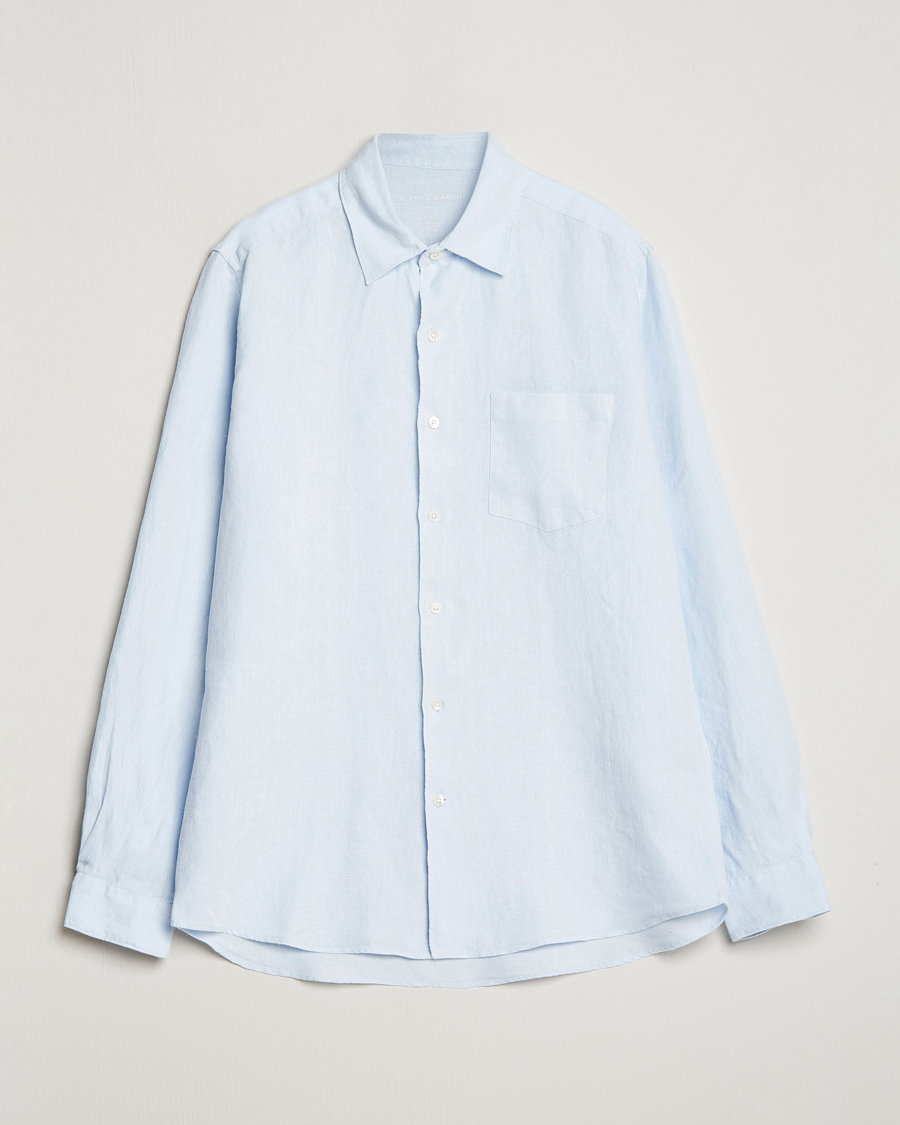 Homme | Chemises | A Day's March | Abu Linen Shirt Light Blue