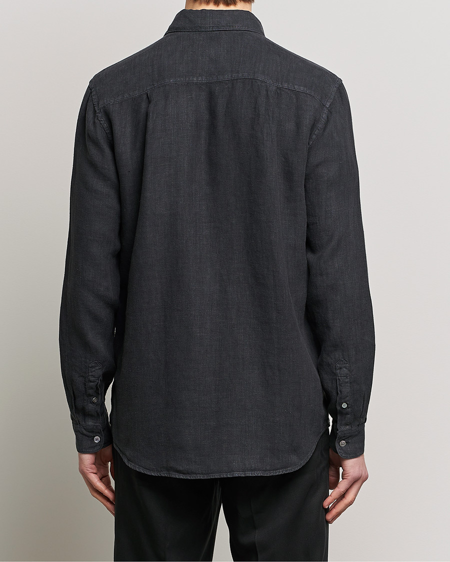 Homme | Chemises | A Day's March | Abu Linen Shirt Off Black