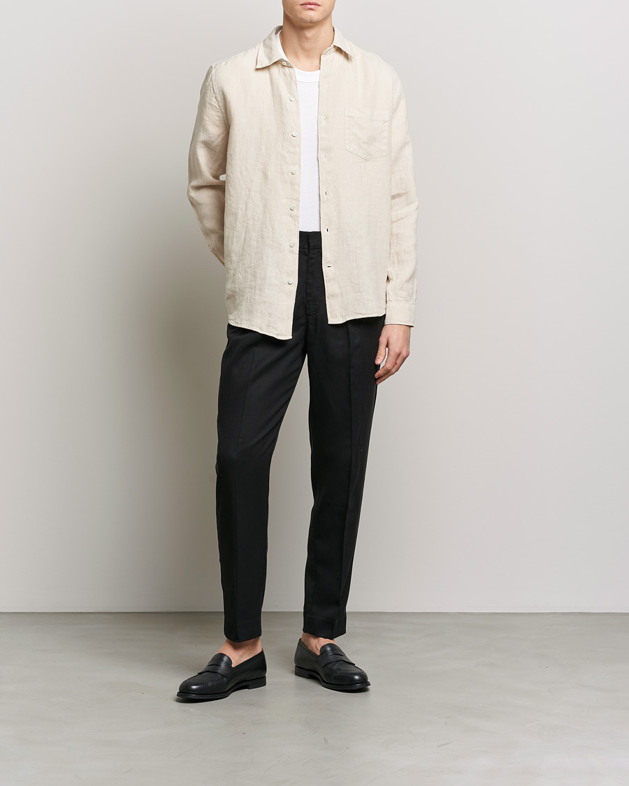 Homme | Chemises | A Day's March | Abu Linen Shirt Sand