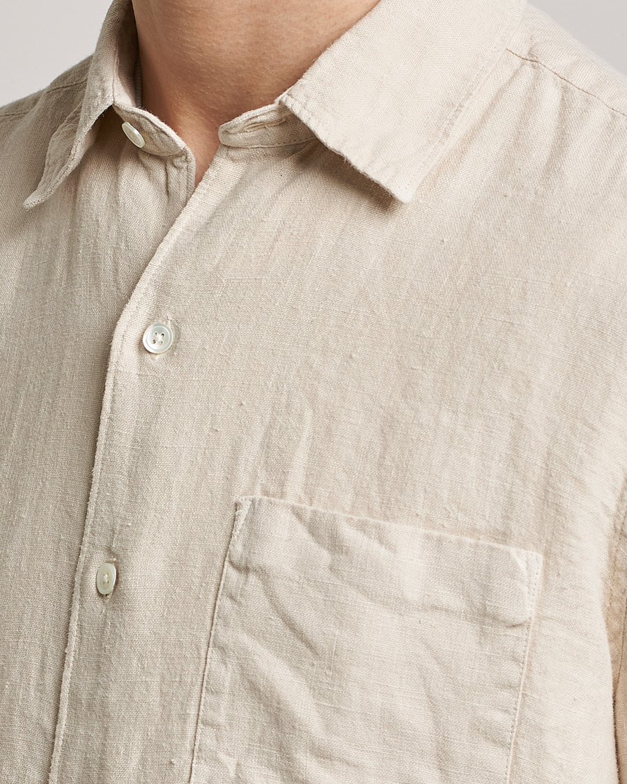 Homme | Chemises | A Day's March | Abu Linen Shirt Sand