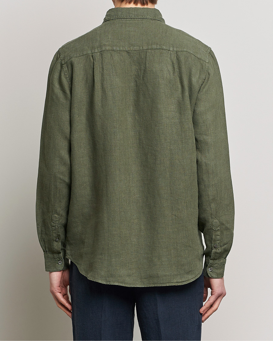 Homme | Chemises | A Day's March | Abu Linen Shirt Seaweed