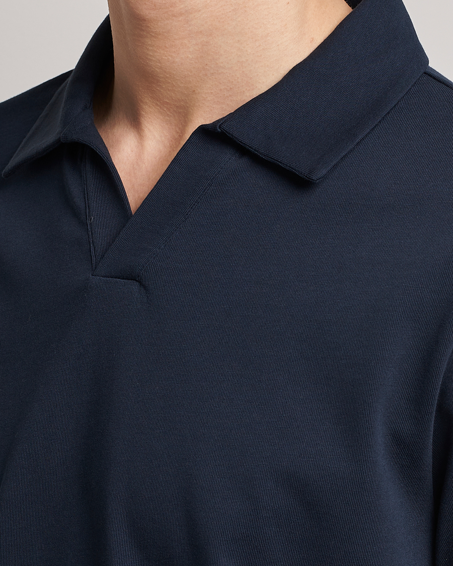 Homme | Pulls Et Tricots | A Day's March | Branford Long Sleeve Jersey Polo Navy