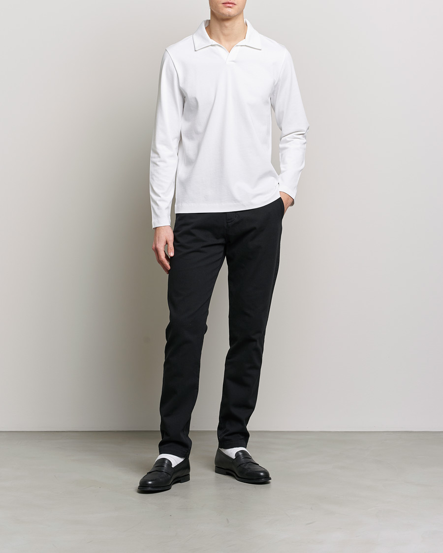 Homme | Pulls Et Tricots | A Day's March | Branford Long Sleeve Jersey Polo Off White