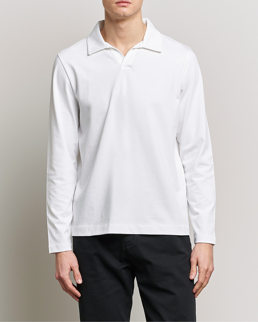 Homme | Pulls Et Tricots | A Day's March | Branford Long Sleeve Jersey Polo Off White