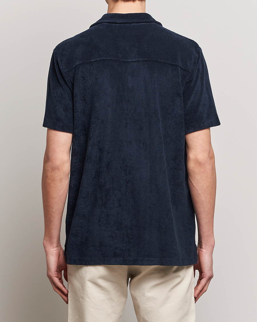 Homme | Chemises | A Day's March | Yamu Short Sleeve Terry Shirt Navy