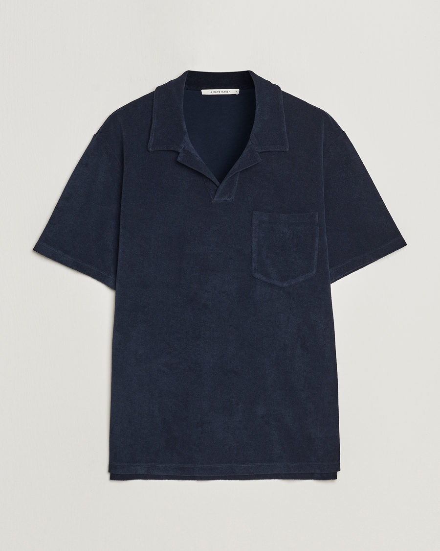 Homme | Polos | A Day's March | Terry Polo Navy